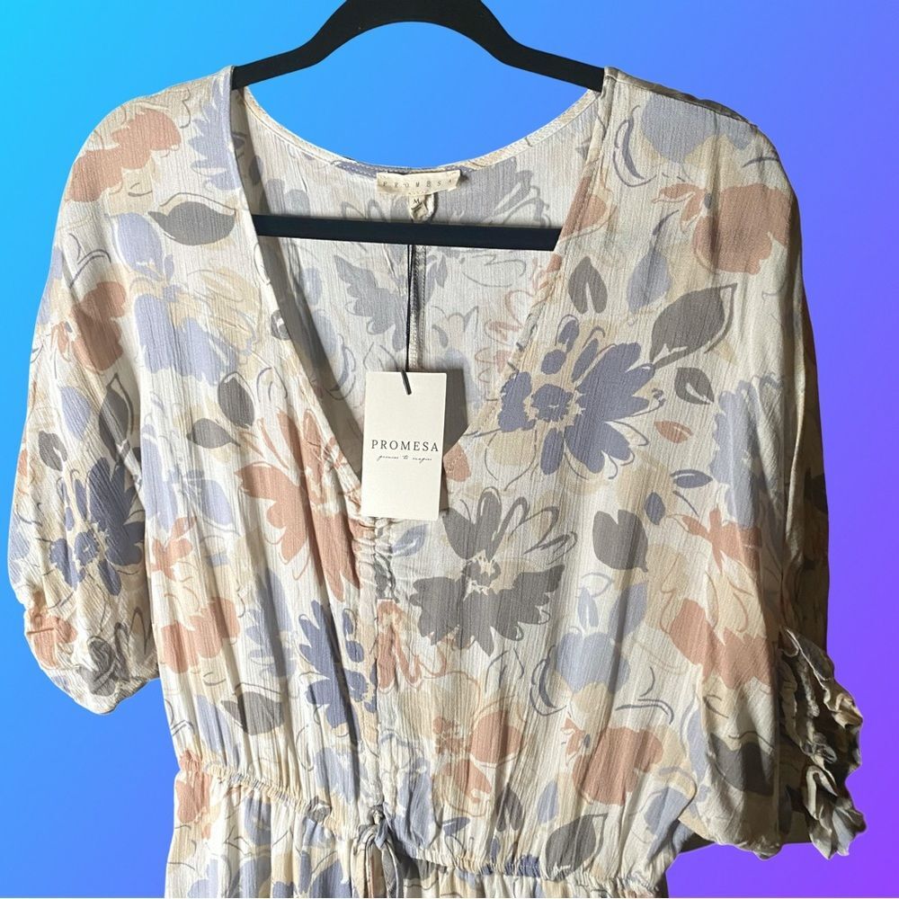 New Promesa Pastel Rayon Dress Size Medium